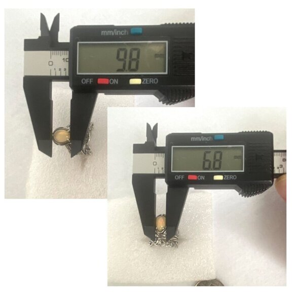 Sterling Silver 925 PZ Modernist Israel Opal Teardrop Wide Band Ring Sz 5.75 - Picture 9 of 16